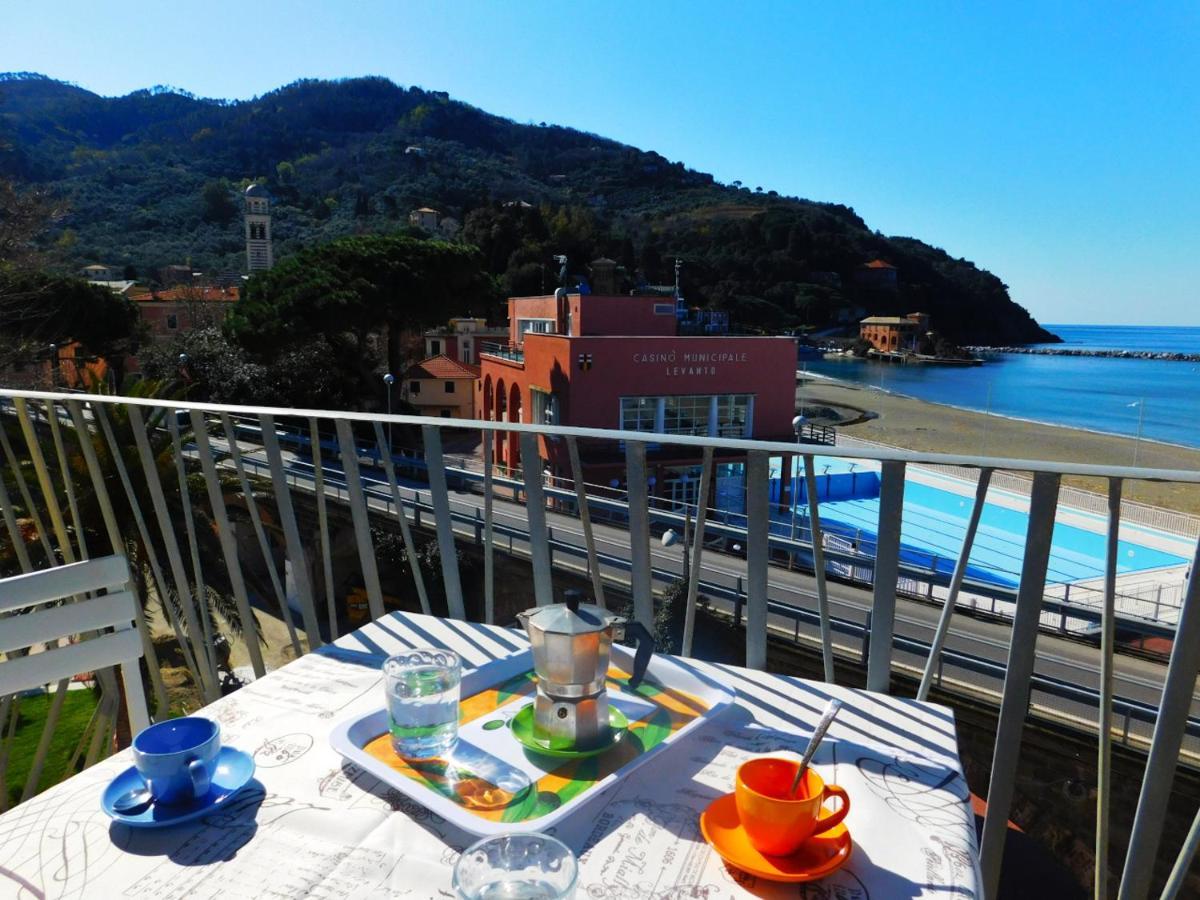 Trilocale Con Meravigliosa Vista Mare, Levanto Kültér fotó