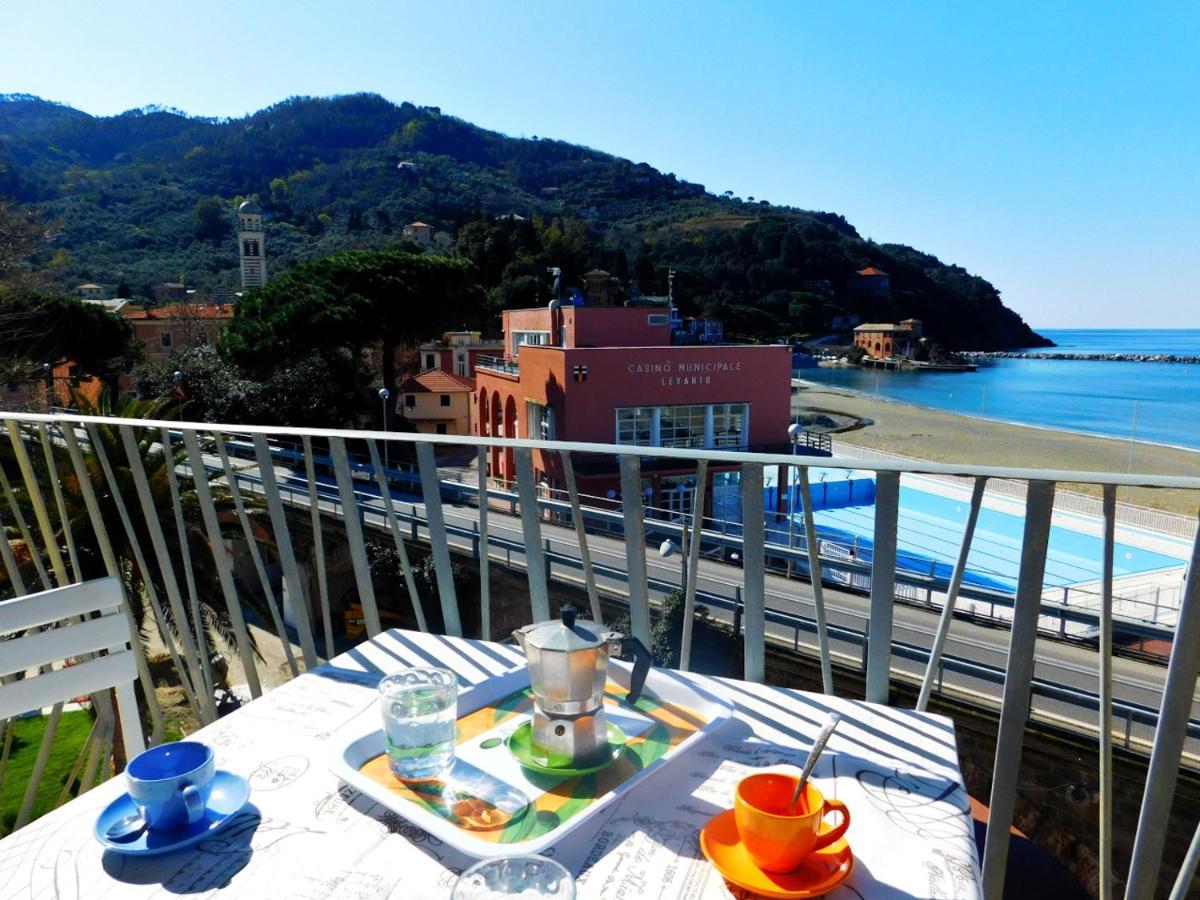 Trilocale Con Meravigliosa Vista Mare, Levanto Kültér fotó